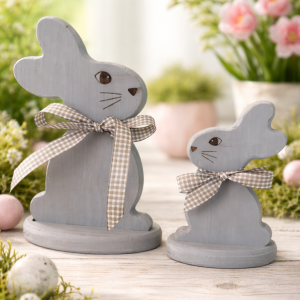 Deko Osterhasen aus Massivholz